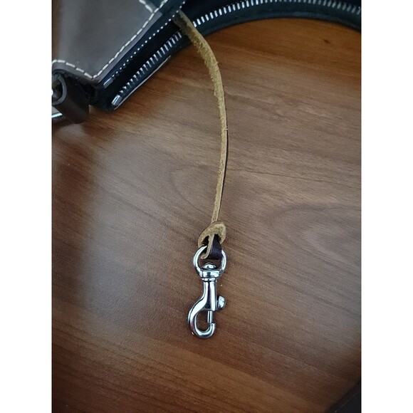 Vtg. Dooney & Bourke Wayfarer All Weather Nylon & Leather Purse — Black/Brown - Picture 8 of 9